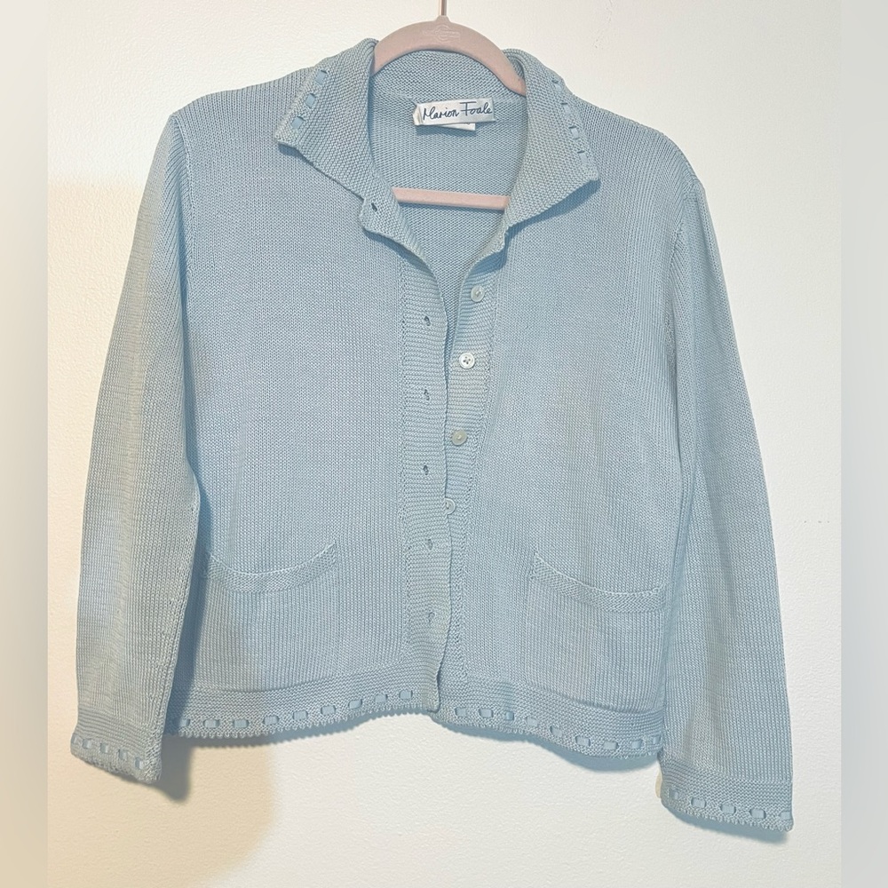 Marion Foale Light Blue Cardigan